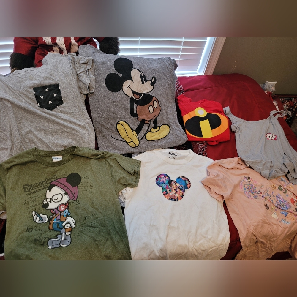 Lot of Disney themed shirts